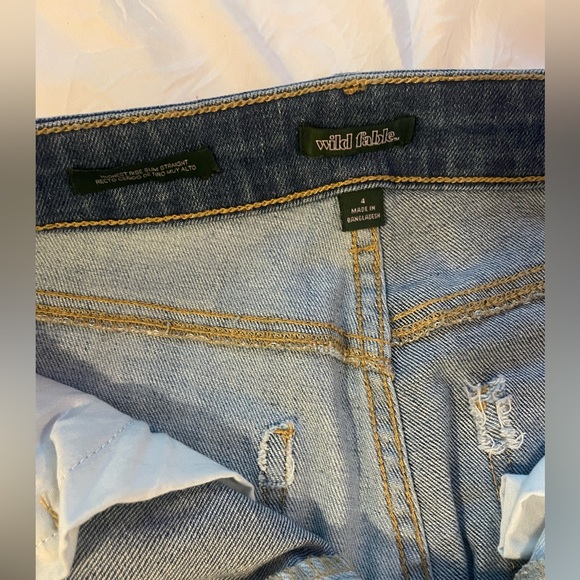 Patchwork Jeans Slightly Flare with Fringe - Picture 5 of 8